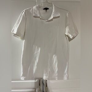 Banana Republic White Polo Shirt